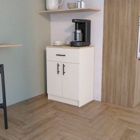 Pantry Cabinet Netal, Kitchen, Ivory / Natural Oak